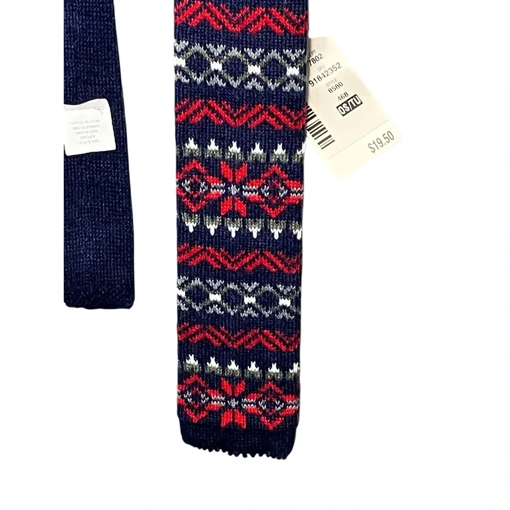 NWT Aeropostale Men's Neck Tie‎ Skinny Nordic Fair Isle Retro Preppy Acadamia